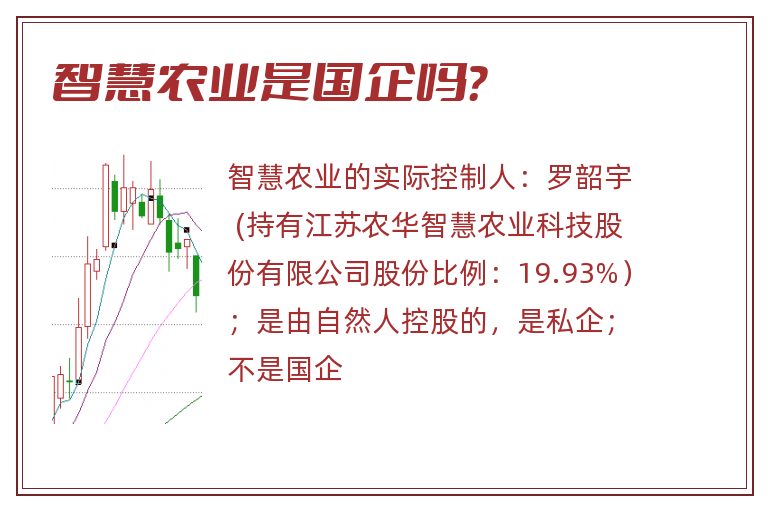 智慧农业是国企吗？