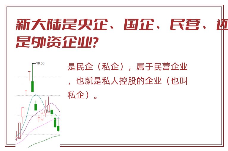 新大陆是央企、国企、民营、还是外资企业？