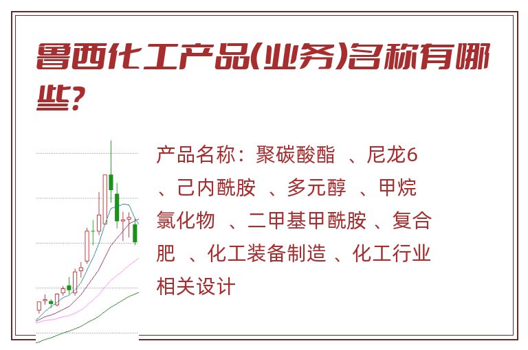 鲁西化工产品（业务）名称有哪些？