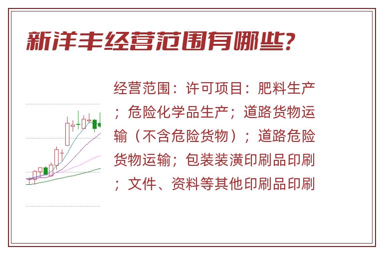 新洋丰经营范围有哪些？