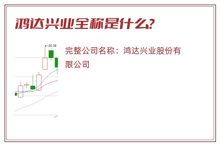 鸿达兴业全称是什么？