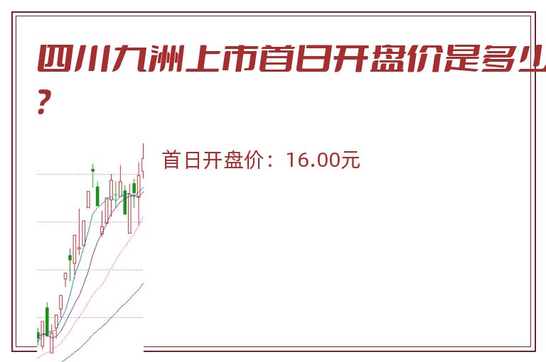 四川九洲上市首日开盘价是多少？