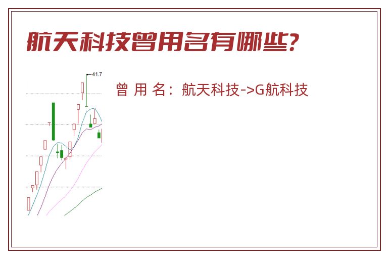 航天科技曾用名有哪些？