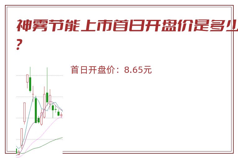 神雾节能上市首日开盘价是多少？