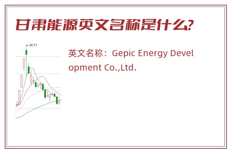 甘肃能源英文名称是什么？