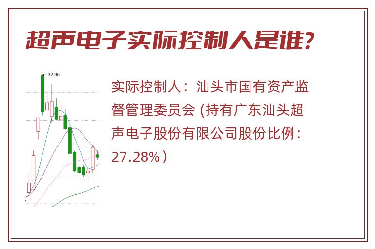 超声电子实际控制人是谁？