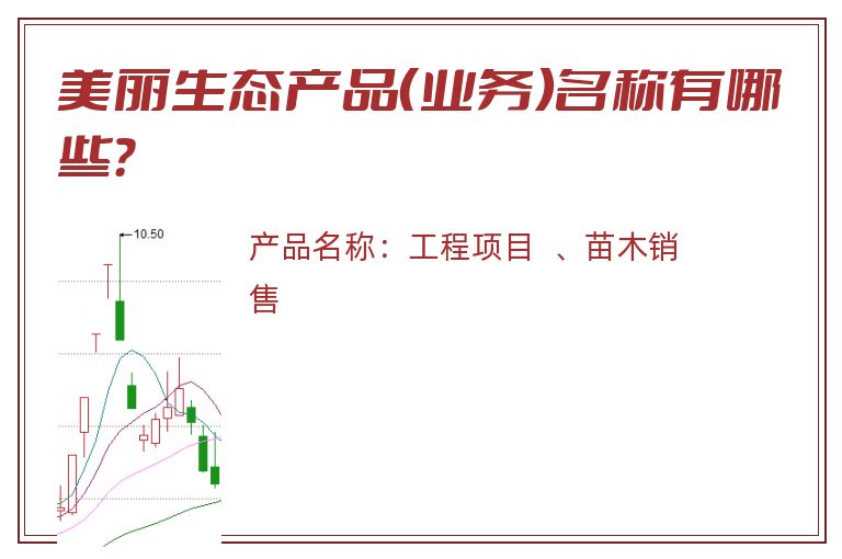 美丽生态产品（业务）名称有哪些？