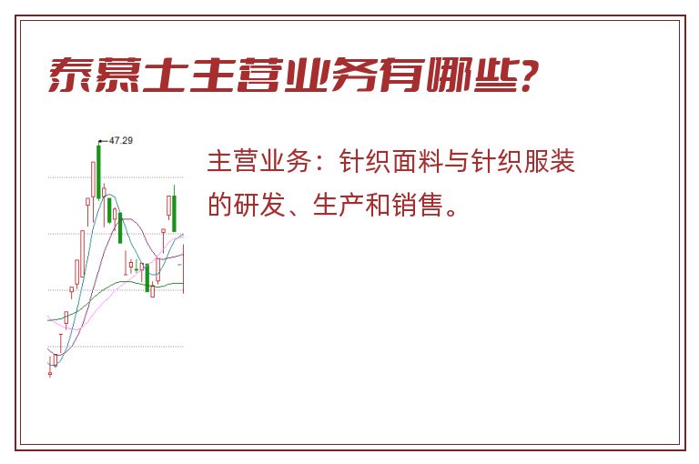 泰慕士主营业务有哪些？