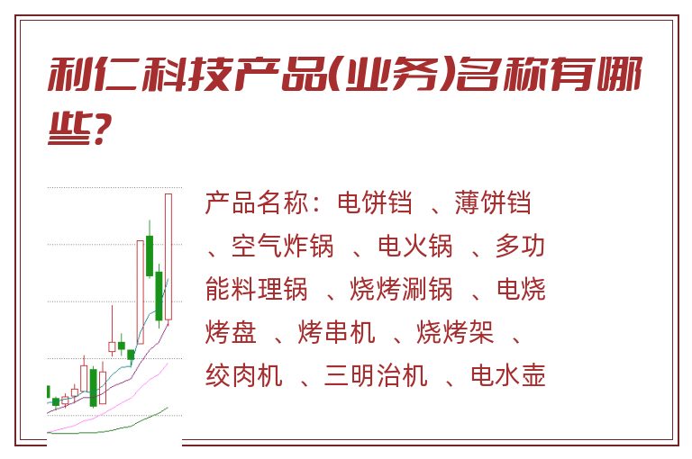 利仁科技产品（业务）名称有哪些？