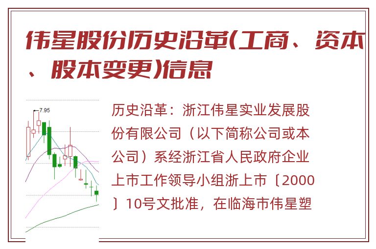 伟星股份历史沿革（工商、资本、股本变更）信息