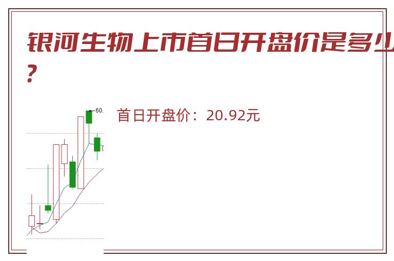 银河生物上市首日开盘价是多少？