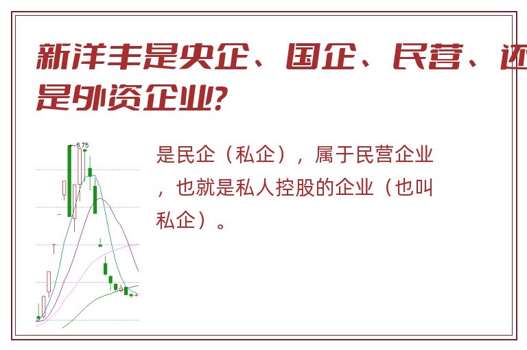 新洋丰是央企、国企、民营、还是外资企业？