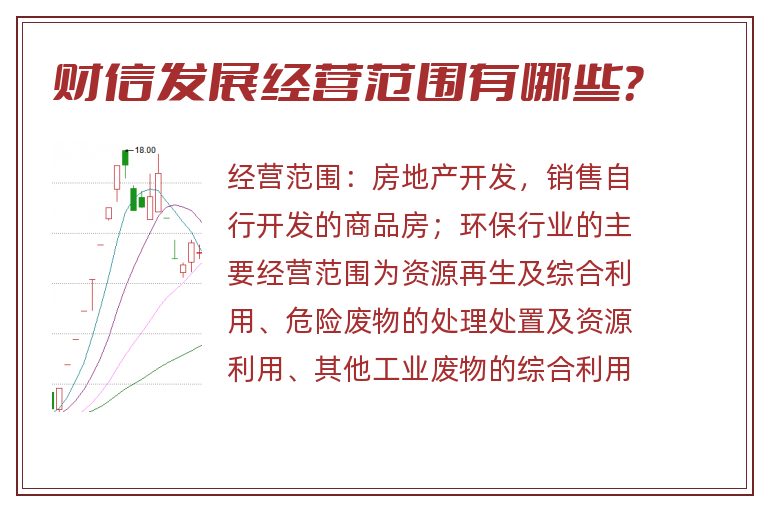 财信发展经营范围有哪些？