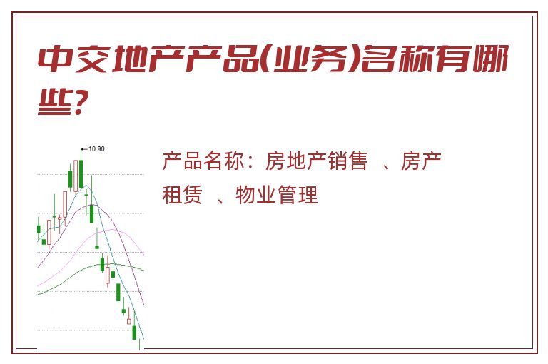 中交地产产品（业务）名称有哪些？