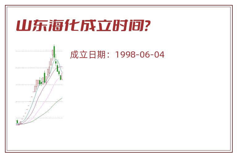 山东海化成立时间？