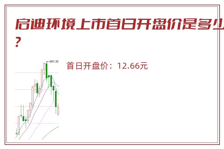 启迪环境上市首日开盘价是多少？