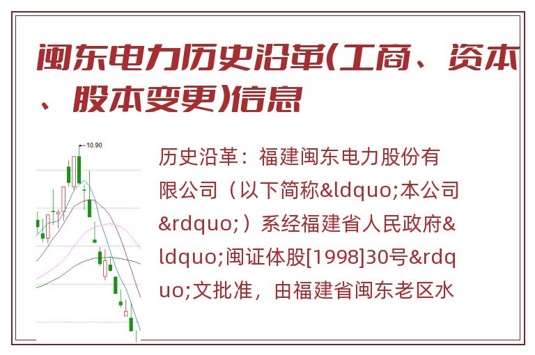 闽东电力历史沿革（工商、资本、股本变更）信息