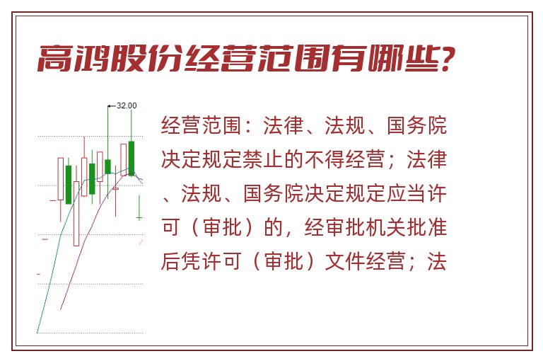 高鸿股份经营范围有哪些？