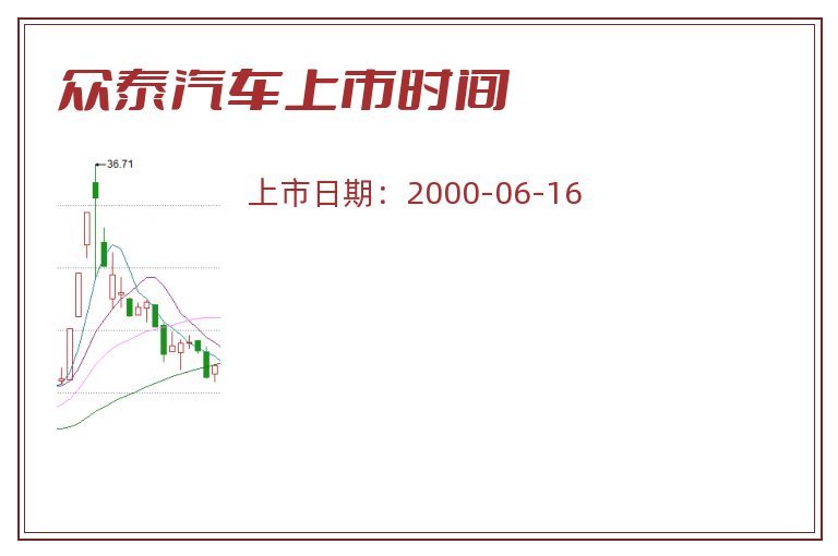 众泰汽车上市时间