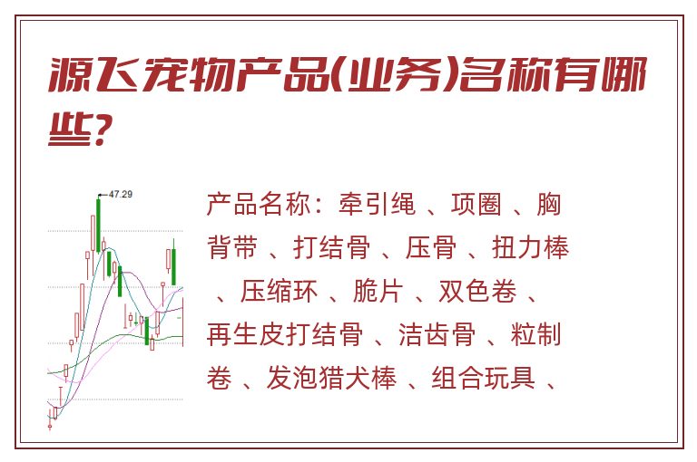 源飞宠物产品（业务）名称有哪些？