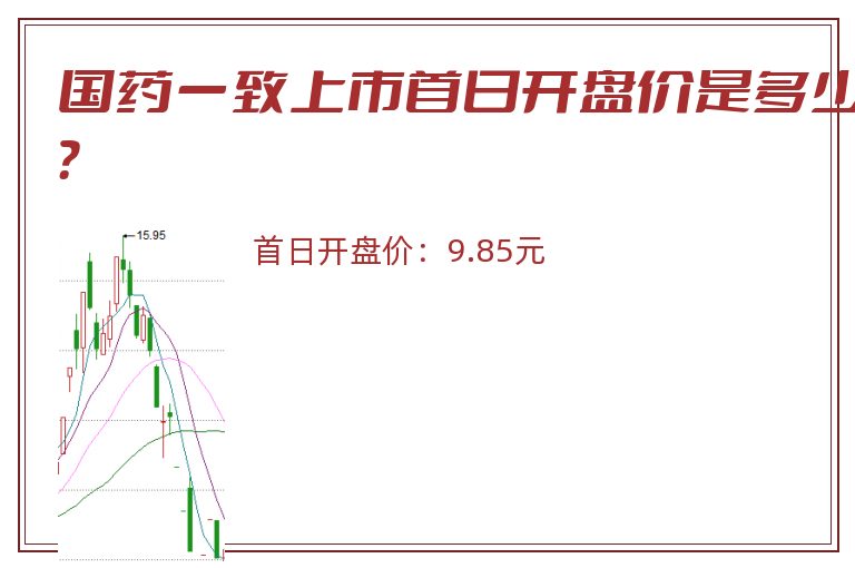 国药一致上市首日开盘价是多少？