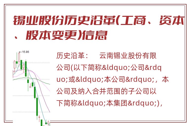 锡业股份历史沿革（工商、资本、股本变更）信息