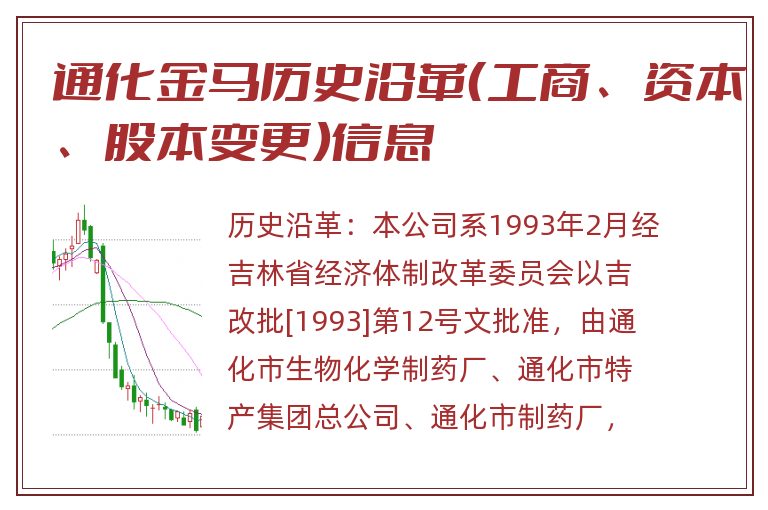 通化金马历史沿革（工商、资本、股本变更）信息