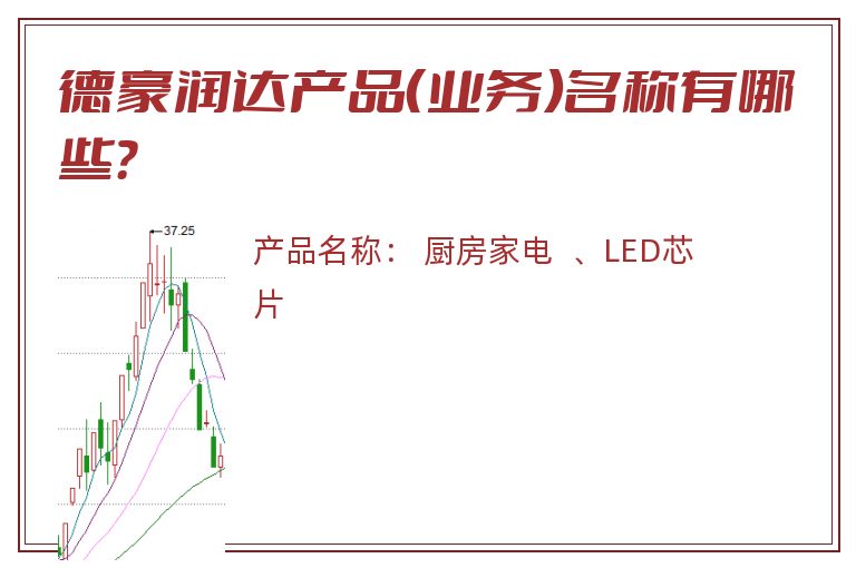 德豪润达产品（业务）名称有哪些？