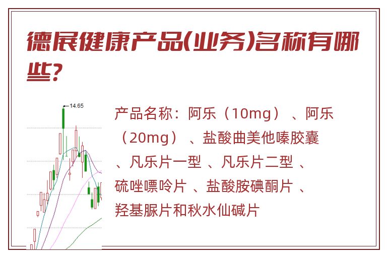 德展健康产品（业务）名称有哪些？