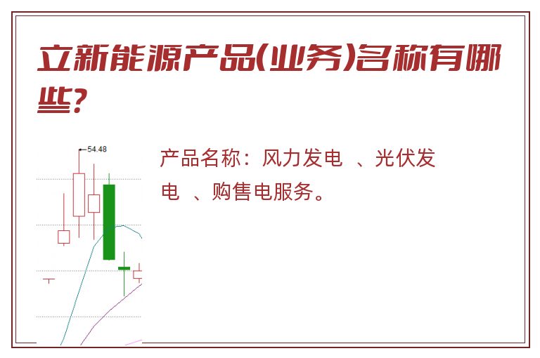 立新能源产品（业务）名称有哪些？