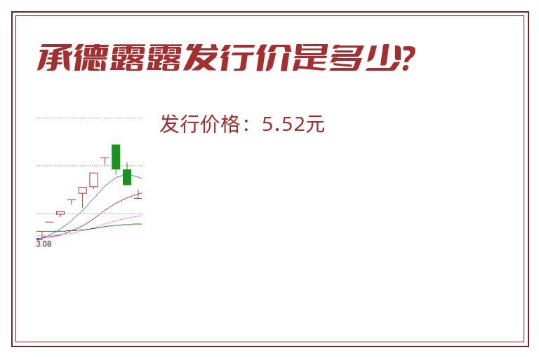 承德露露发行价是多少？