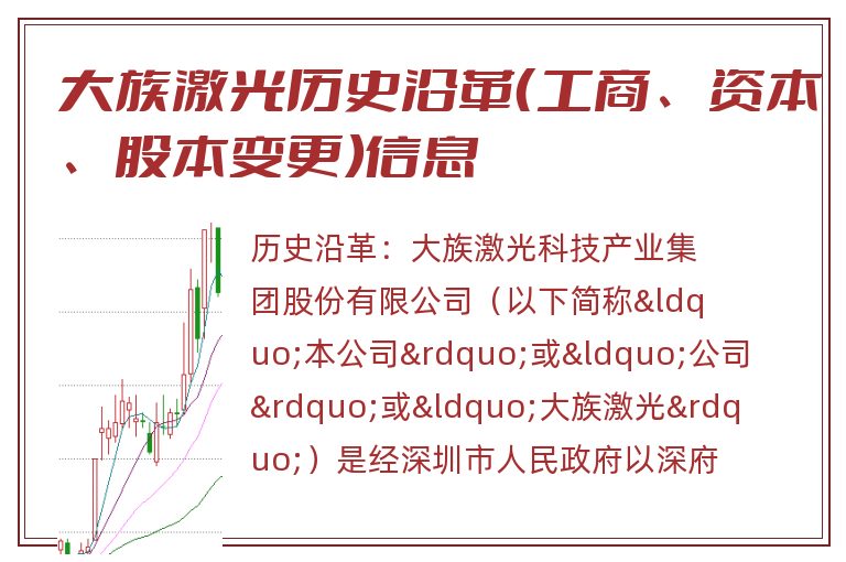 大族激光历史沿革（工商、资本、股本变更）信息