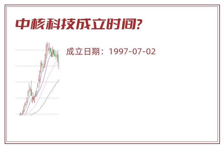 中核科技成立时间？