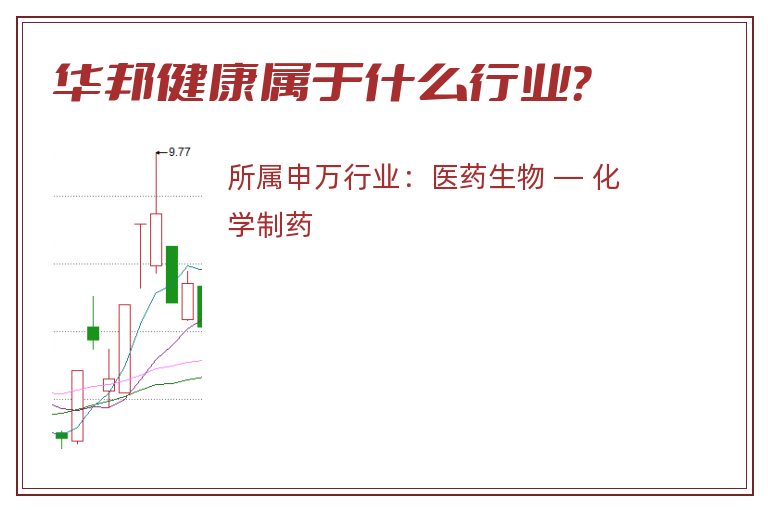 华邦健康属于什么行业？