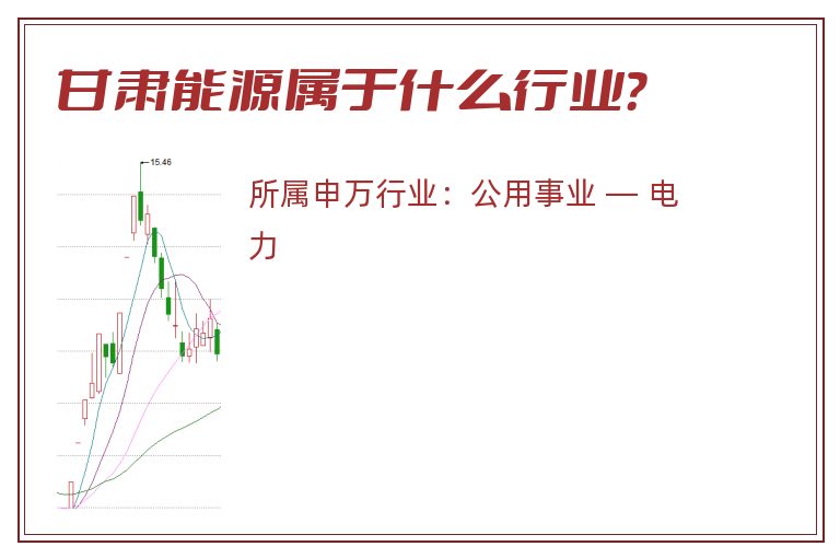 甘肃能源属于什么行业？