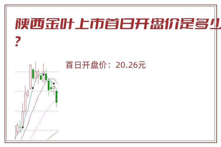 陕西金叶上市首日开盘价是多少？