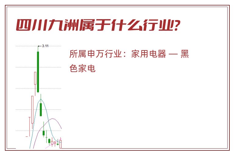 四川九洲属于什么行业？