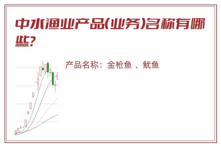 中水渔业产品（业务）名称有哪些？