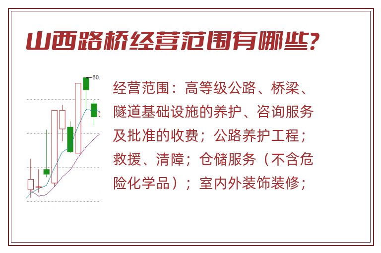 山西路桥经营范围有哪些？