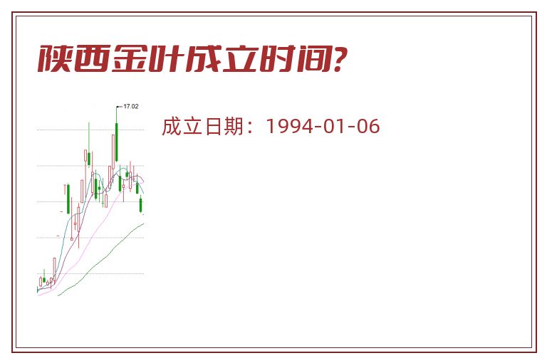 陕西金叶成立时间？