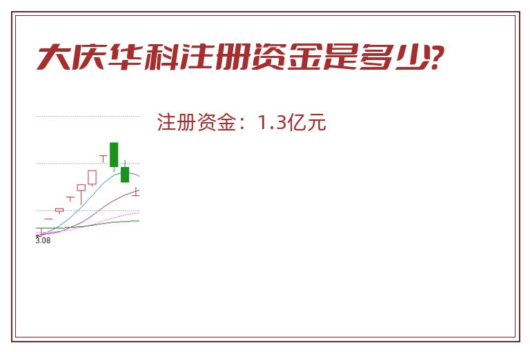 大庆华科注册资金是多少？