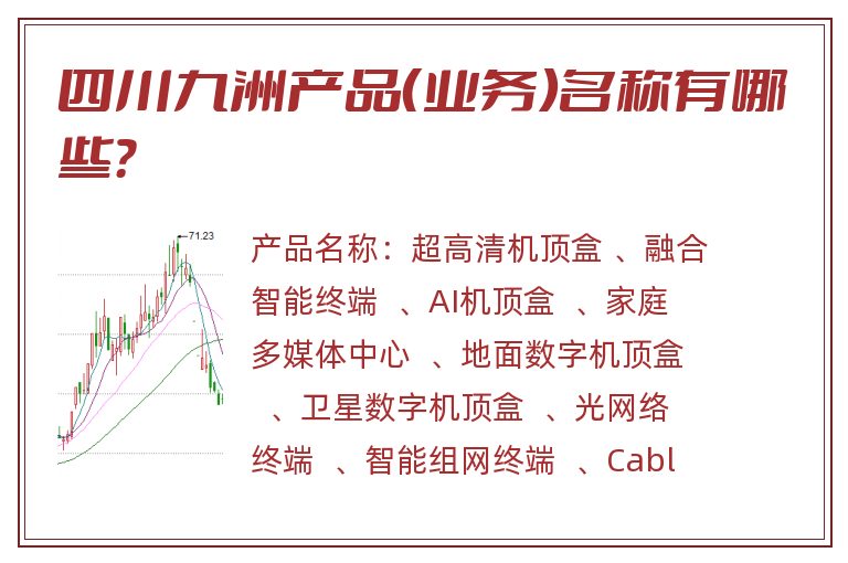 四川九洲产品（业务）名称有哪些？