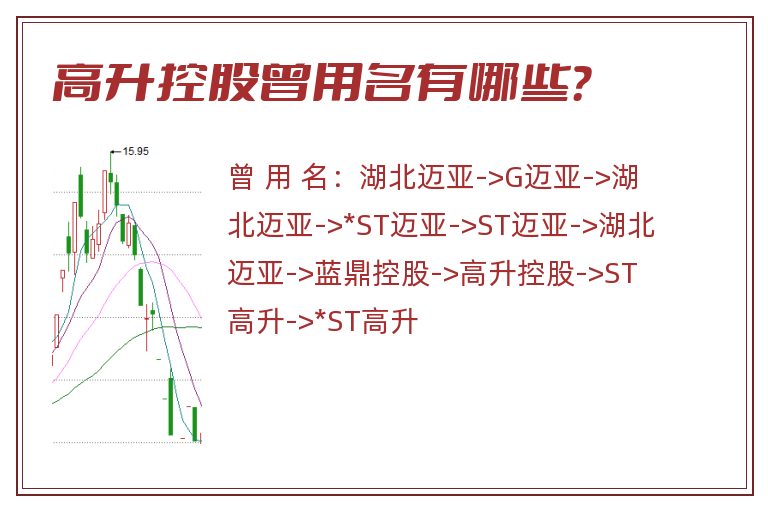 高升控股曾用名有哪些？