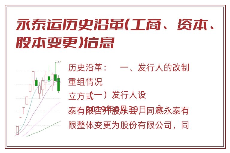 永泰运历史沿革（工商、资本、股本变更）信息