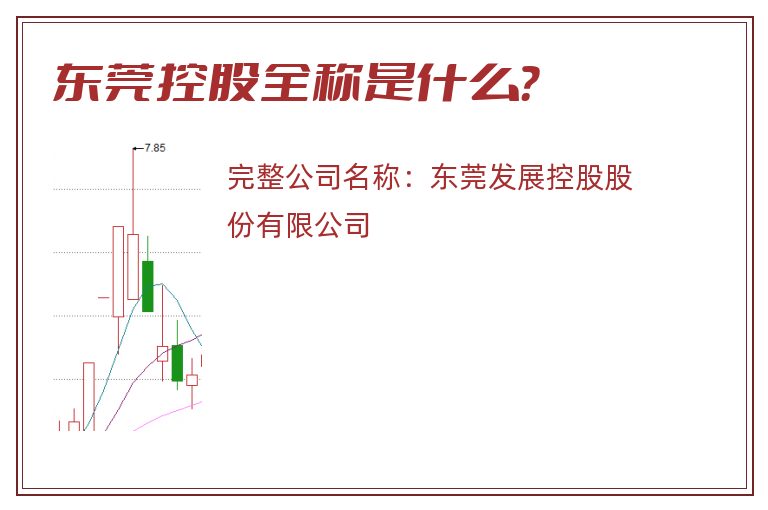 东莞控股全称是什么？