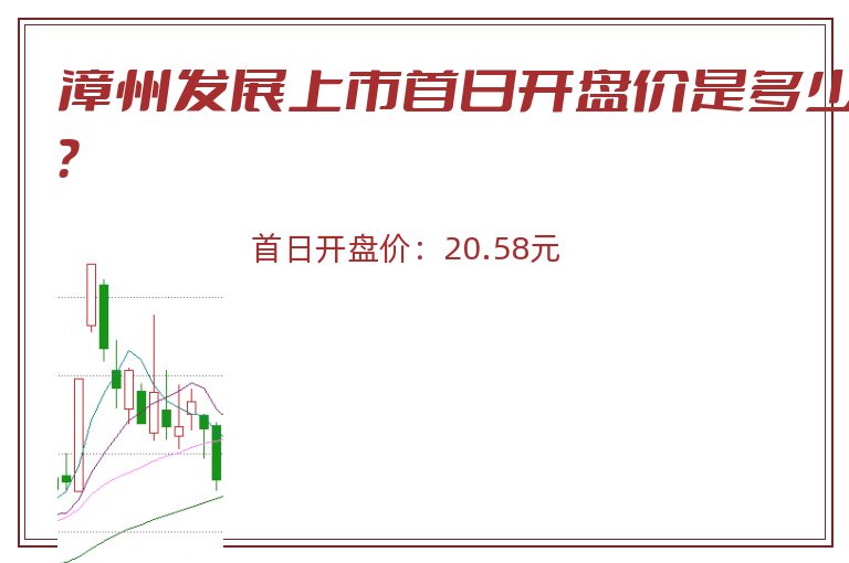 漳州发展上市首日开盘价是多少？