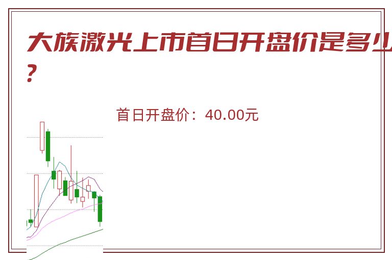 大族激光上市首日开盘价是多少？