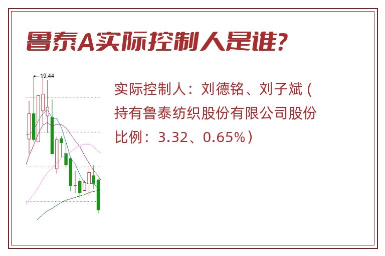 鲁泰A实际控制人是谁？