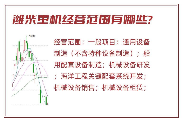 潍柴重机经营范围有哪些？