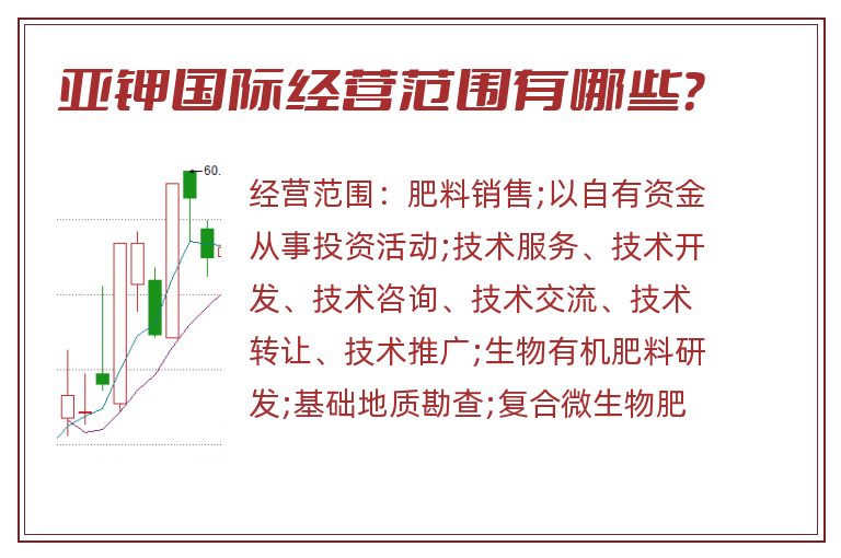 亚钾国际经营范围有哪些？